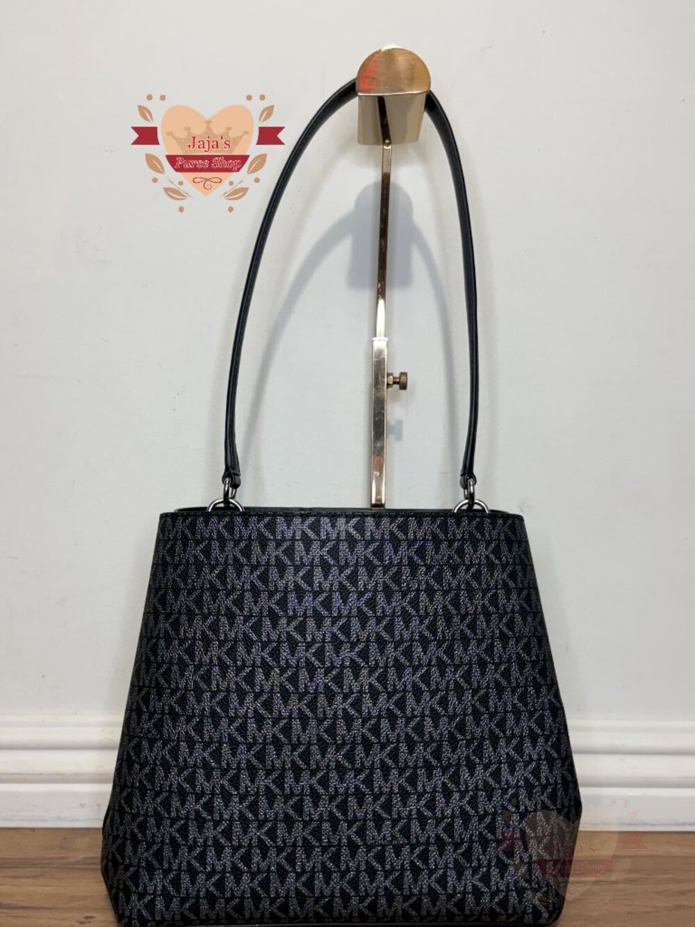 🖤Michael kors Logo-Print Canvas/Metallic Snake Embossed🖤 - Picture 2 of 16